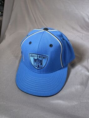 Reebok Detroit Lions Hat 7 7/8 NFL Equipment Fitted Blue Wool Cap